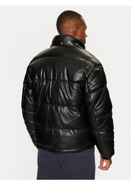 JCOTERRAIN Şişme Pu Deri Kapüşonlu Mont Kaban Siyah 12269722 indirimleri