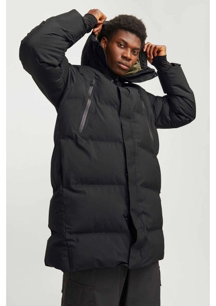 Jcoalpha Long Puffer Sn Şişme Erkek Mont Siyah 12260481 V1