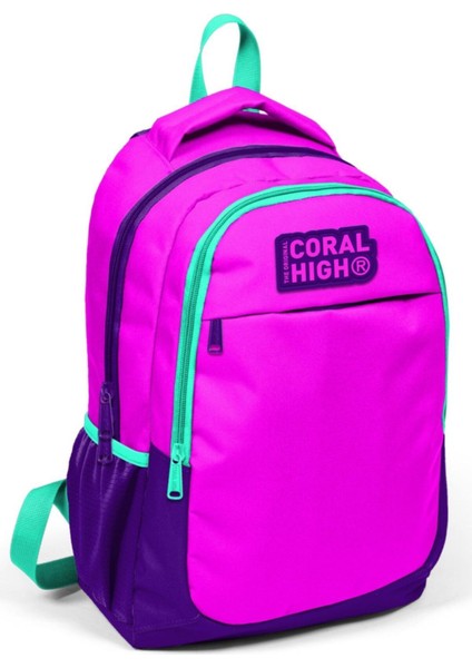 Pembe Mor Kız Çocuk USB Çıkışlı Ilkokul ve Ortaokul Sırt Çantası