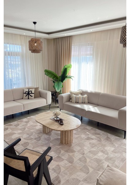 Truva 6622 Bej Salon Halısı
