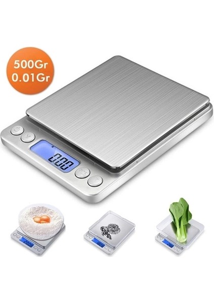 Crown Dijital Göstergeli Kare Mutfak Terazi (3 Kg/0.1)