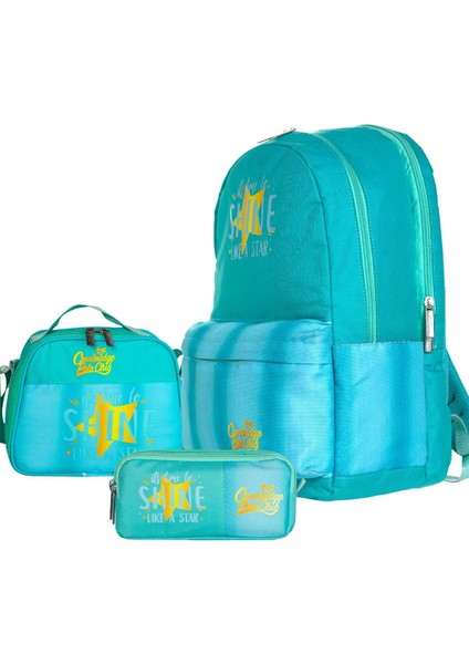 Star Çift Ana Bölmeli Unisex Çocuk Ilkokul Çanta Set