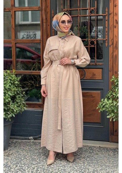 Nurcan Çetin Elbise 25207 Taş