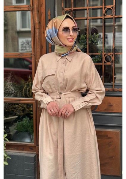 Nurcan Çetin Elbise 25207 Taş