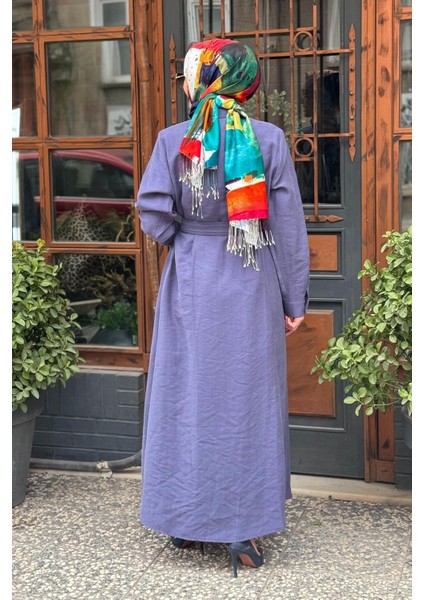 Nurcan Çetin Elbise 25207 Indigo