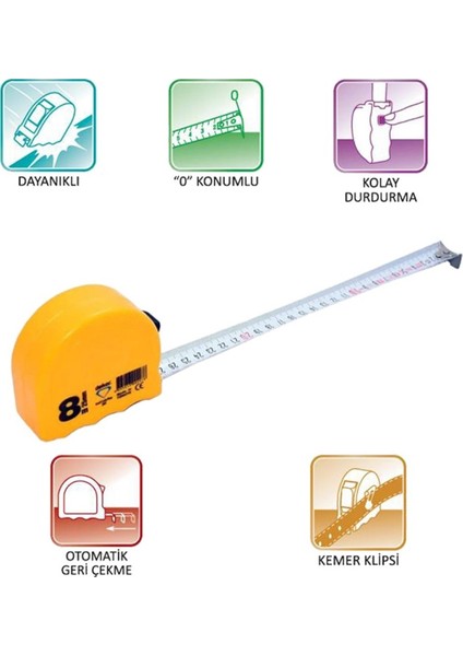 296 Şerit Metre 5 Metre * 25 mm