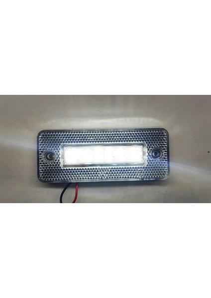 4 Adet LED Parmak Lamba 6 Ledli Beyaz Kamyon Dorse Yan Lamba 12V 24V