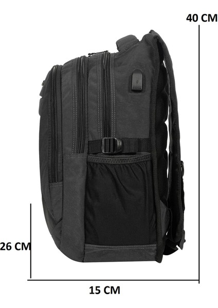 Siyah 2227 Su Geçirmez Astarlı Kumaş Sırt Çantası fiyatları
