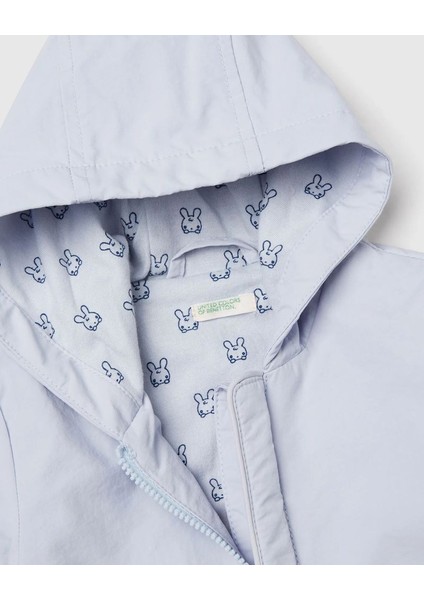 Erkek Çocuk Mavi Fermuarlı ve Kapüşonlu Yağmurluk fiyatları