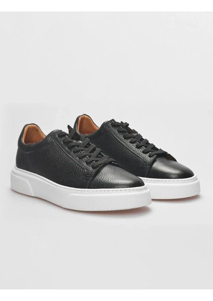 Oregon Shoes Makras 777 Tommy Siyah Beyaz Deri Erkek Sneaker Casual Ayakkabı V1 modelleri
