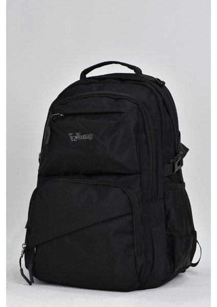 Unisex Çok Gözlü Günlük Seyahat Okul Sırt Çantası Siyah 51538 fırsatları
