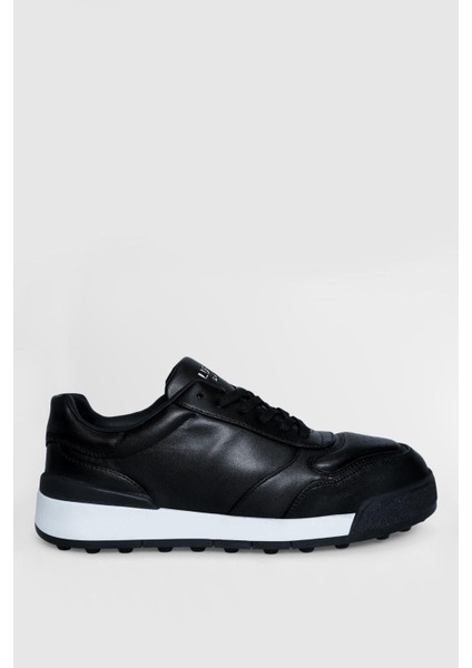 Noah Siyah Deri Erkek Sneaker Ayakkabı 112230192-V1