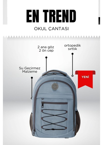 Siyah Okul Sırt Çantası | 7509 Siyah Su Geçirmez Kumaş Unisex Çanta indirimleri