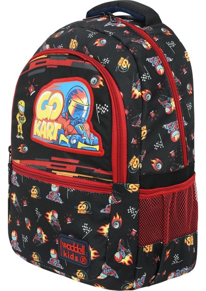 Formula Araba Deri Nakış Desenli Erkek Çocuk Ilkokul Sırt Çantası ve Beslenme Çantası indirimleri