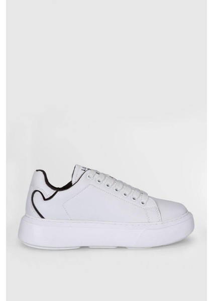Amy Beyaz Deri Kadın Sneaker Ayakkabı 121230016 V2