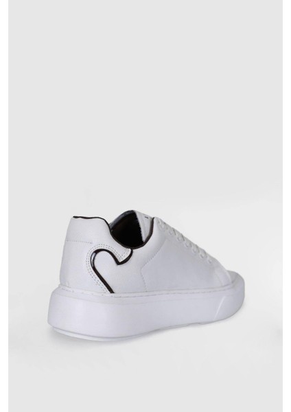 Amy Beyaz Deri Kadın Sneaker Ayakkabı 121230016 V2