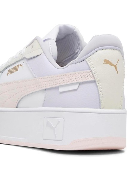Carina Street Beyaz Pudra Yüksek Taban Kadın Sneaker Spor Ayakkabı 389390-10 V6