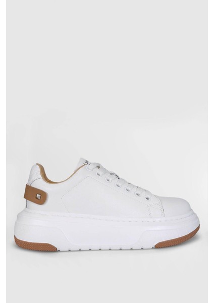 Adel Beyaz Deri Kadın Sneaker Ayakkabı 121230017 V2
