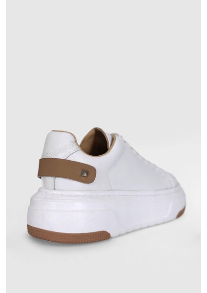 Adel Beyaz Deri Kadın Sneaker Ayakkabı 121230017 V2 fiyatları