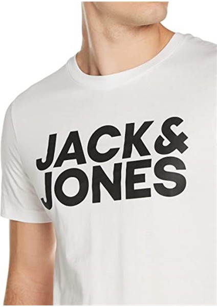 Corplogo Büyük Logo Erkek Tshirt 12151955 White Slim Large V4 fırsatları