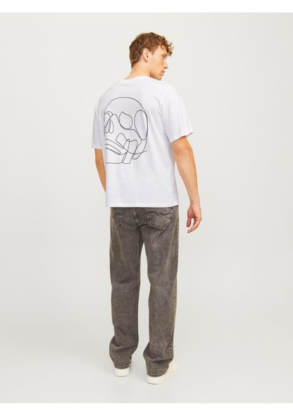 Jorlamın Skull Logo Sırt Baskılı White Erkek Tshirt 12272692 V1 fırsatları
