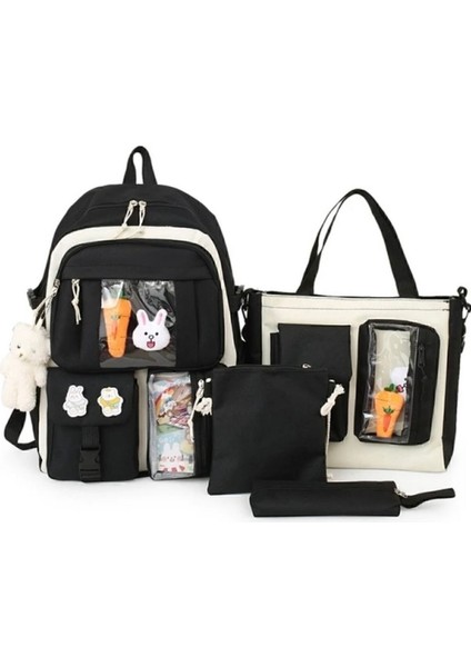 Kore Tarzı Okul Çanta Seti Ilk Okul ve Orta Okul