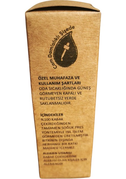 Doğal Soğuk Sıkım Kabak Çekirdeği Yağı Lezzetseli Yöresel (50 ml)