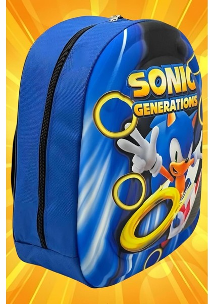 Anaokulu Çocuk Sırt Çantası Kirpi Sonic Karakter 3-6 Yaş 5d Kabartmalı Eva Kumaş Okul Çantası modelleri