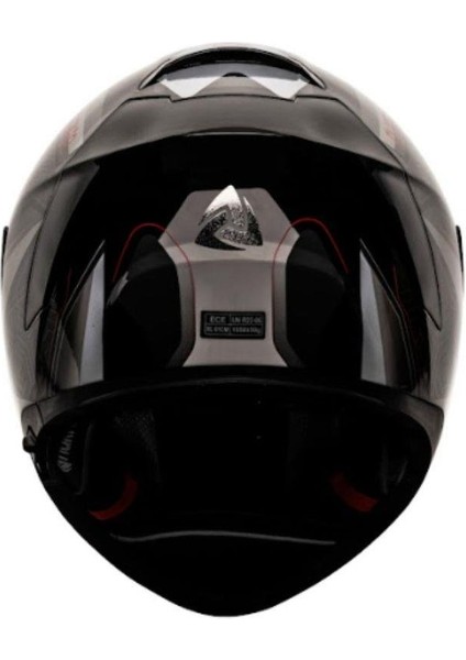 853 Flash Red Black Full Face Motosiklet Kaskı modelleri