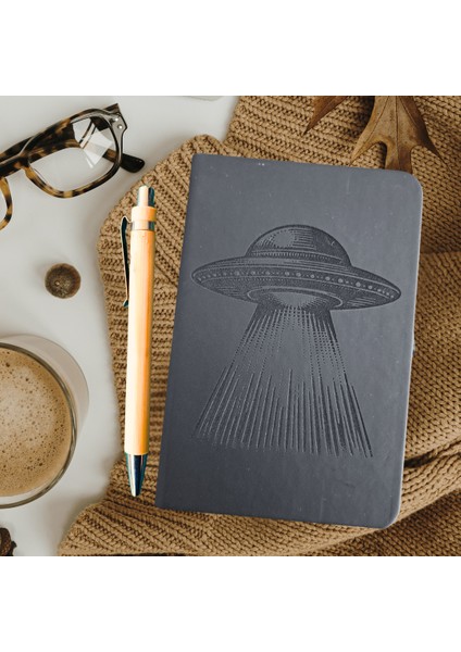Ufo Temalı Defter-Bambu Kalem Seti