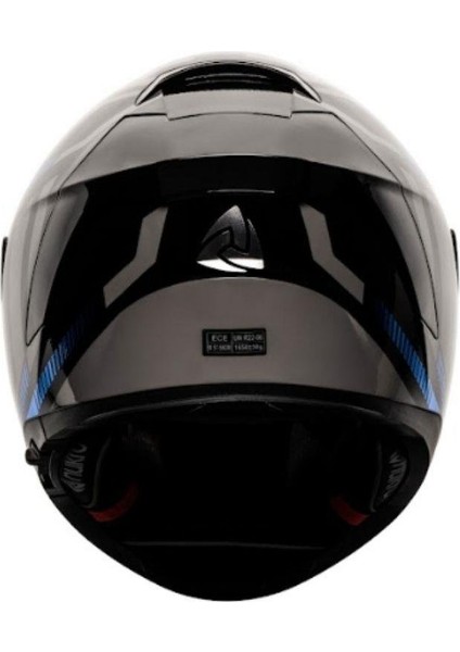 853 Power Blue Black Full Face Motosiklet Kaskı fırsatları