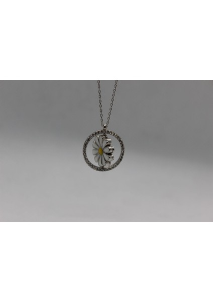 925 Ayar Gümüş Hareketli Papatya Kolye fiyatları