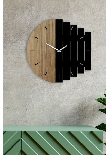 Dekoratif Modern Ahşap Duvar Saati Ritim