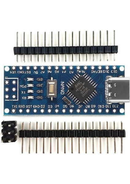 Arduino Nano 3.0 Type C ATMEGA328 CH340 Açık Kaynak Kod Yazılım Geliştirme Eğitim Kartı