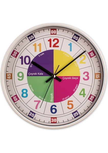 Eğitici Çocuk Duvar Saati 26 cm