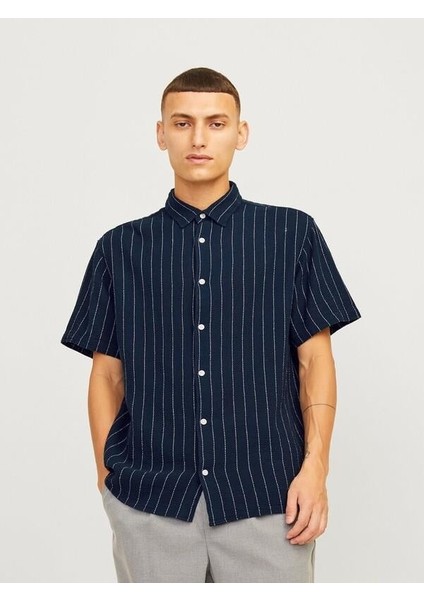 JOSHUA LOOSE Erkek Kısa Kollu Gömlek Lacivert 12262660 modelleri