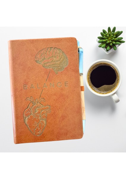 Balance Temalı Defter-Bambu Kalem Seti