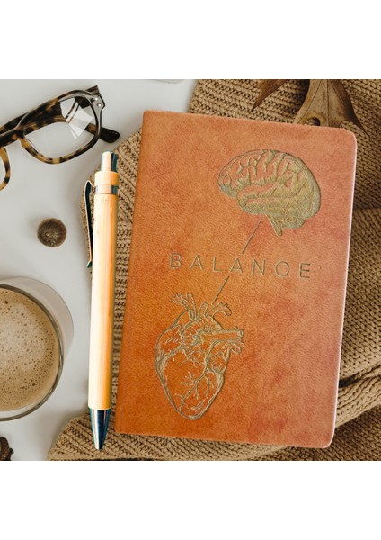 Balance Temalı Defter-Bambu Kalem Seti