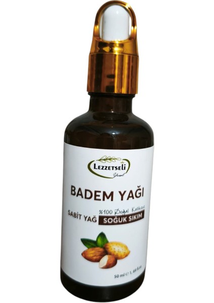 Doğal Soğuk Sıkım Badem Yağı Lezzetseli Yöresel (50 ml)