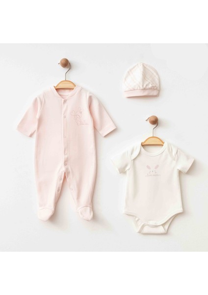 Tavşanlı Organik Tulum Body Şapka Set
