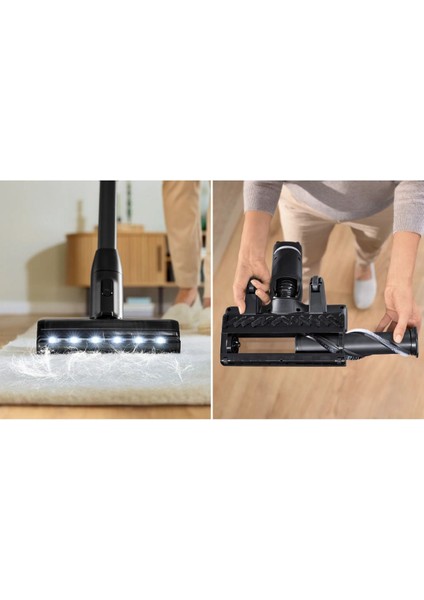 Dikey Şarjlı Süpürge, Katlanabilir, LED Başlıklı 80 Dk Çalışma Süresi Yeni Model