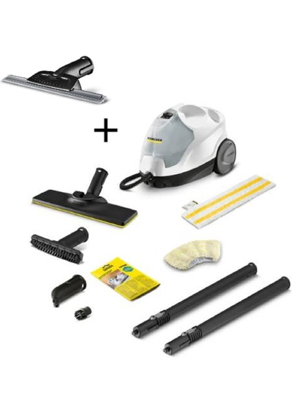 Sc 4 Easyfix 2000 W Buharlı Temizleyici Beyaz + Pencere Nozülü Full Set