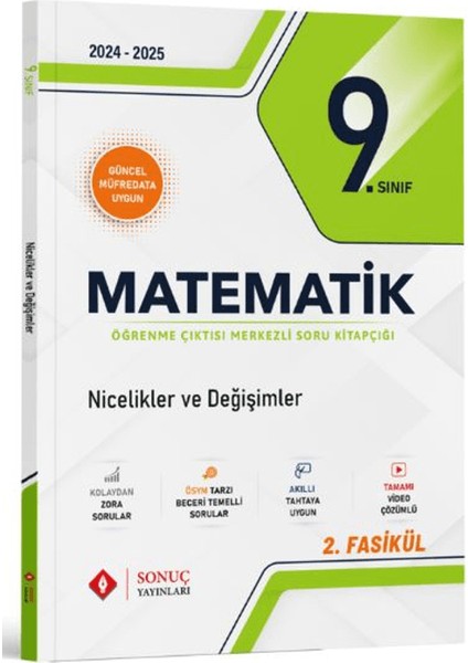 9. Sınıf Matematik Nicelikler ve Değişimler Soru Kitapçığı