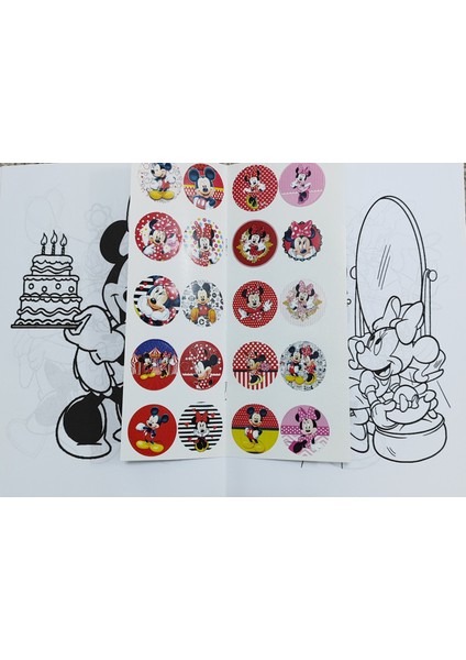4 Adet Stickerli Boyama Kitabı (*hello Kitty*/minnie/frozenll*/kuromi/ Figürlü)
