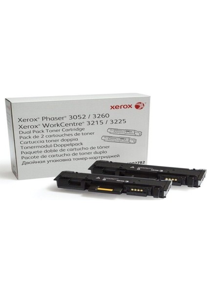 106R02782 Phaser 3052/3260/WC 3215/3225 Dual Pack Toner 6.0