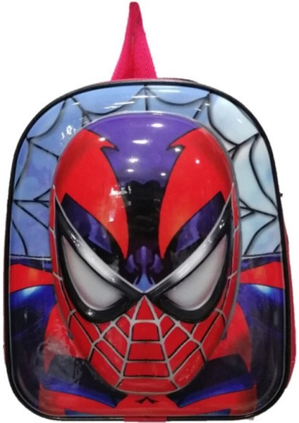 5d Kabartmalı Anaokulu Kreş ve Günlük Kullanım Çantası Örümcek Adam Sırt Çantası