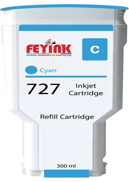 Hp 727 Cyan C Mürekkep Dolumlu Feyink Kartuş