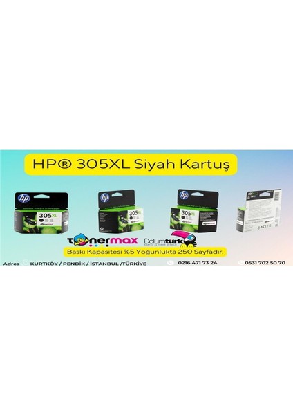 Deskjet Plus 4120 Kartuş / Hp 305XL Avantaj Paket Siyah ve Renkli Kartuş modelleri