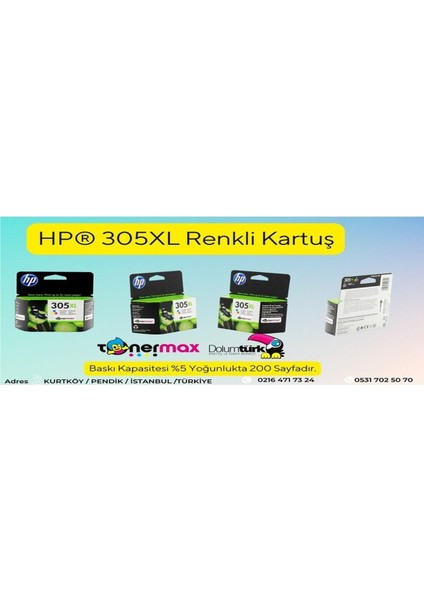 Deskjet Plus 4120 Kartuş / Hp 305XL Avantaj Paket Siyah ve Renkli Kartuş fırsatları