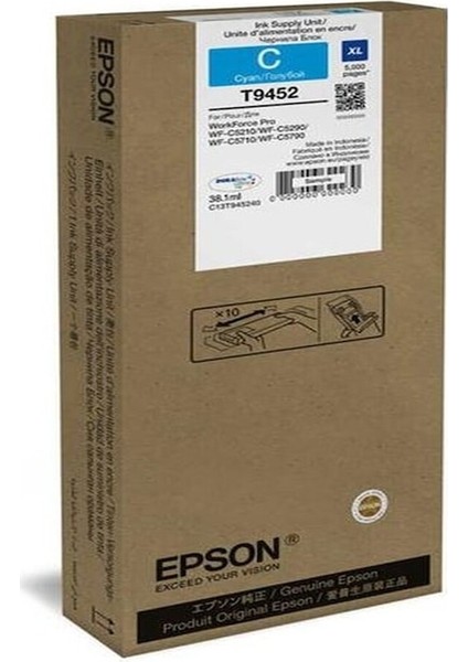 T9452XL C13T945240 Mavi Kartuş Wf C5290DW modelleri